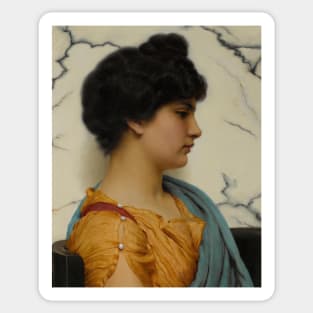 An Arcadian Beauty by John William Godward Sticker